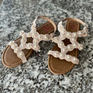 Olivia Miller soft pink or cream sandals